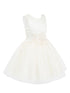 Girls Lala & Erina Champagne Satin Tulle Sequin Patch Flower Girl Dress 2-12 SophiasStyle.com side